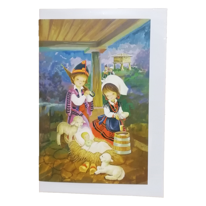 imagen postal navidad motivos asturianos